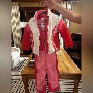Obermeyer Red and Pink Kids Jacket & pants